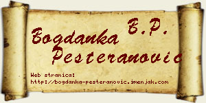 Bogdanka Pešteranović vizit kartica